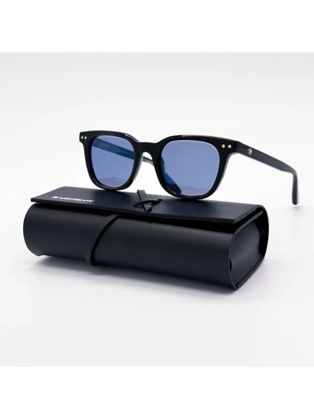 NWT Montblanc MB0320S 005 Blue Transition Lenses Sunglasses